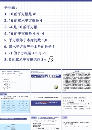 3.2 实数2 浙江省初一数学(上)全部课件整理 浙教版