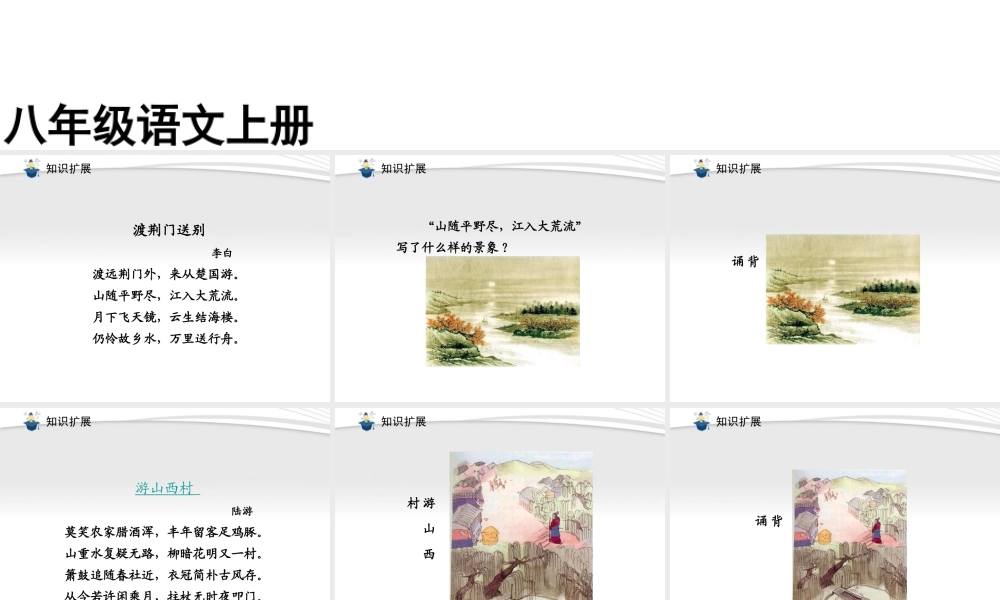 (课件直通车)八年级语文上册 渡荆门送别课件 人教新课标版 课件