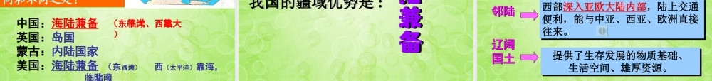 七年级历史与社会上册 第二单元第二课第三框辽阔的疆域课件 人教版 课件