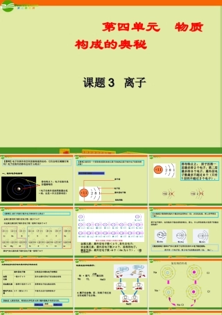 九年级化学 课题3 离子课件 人教新课标版 课件