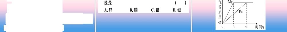 九年级化学下册 第八单元 金属和金属材料 课题2 金属的化学性质 第1课时 金属和氧气、酸的反应习题课件 (新版)新人教版 课件