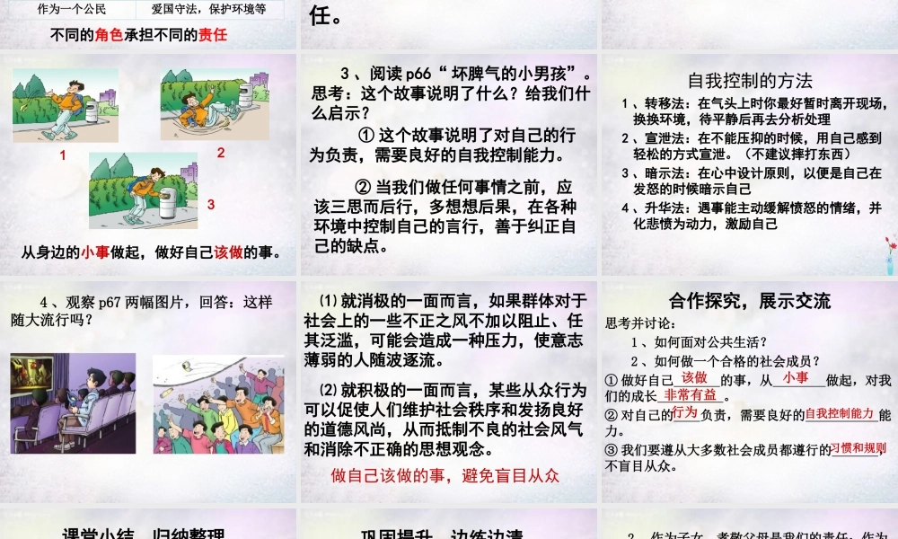 七年级政治下册 7.2 理解公共生活课件 北师大版 课件
