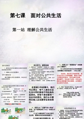 七年级政治下册 7.2 理解公共生活课件 北师大版 课件