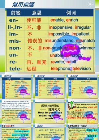中考英语 阅读猜词课件 外研版 课件