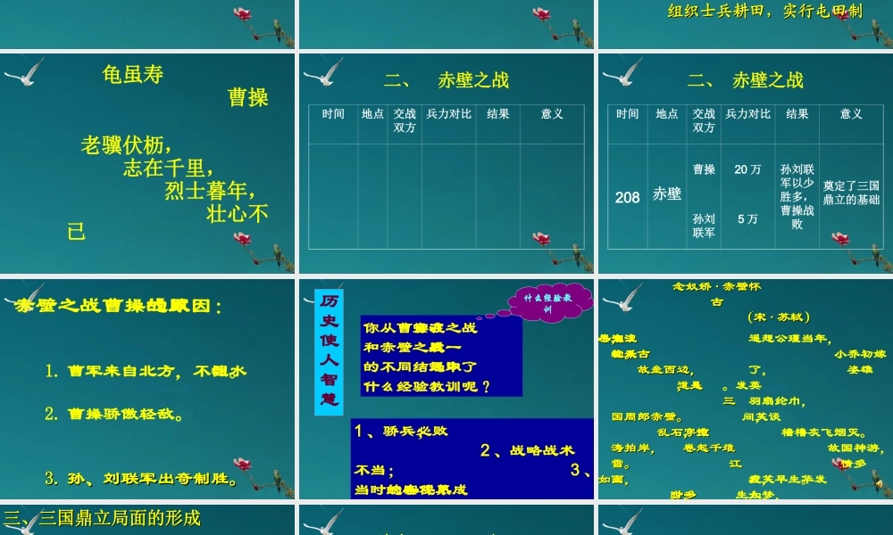 七年级历史上册 第18课 三国鼎立课件 新人教版 课件