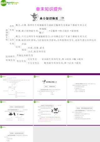 (随堂优化训练)八年级生物下册 第七单元 第一章 章末知识提升 配套课件 人教新课标版 课件