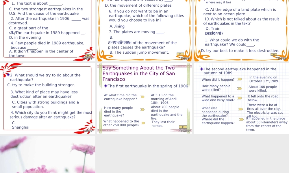 ]高一英语Revision of Lesson25 人教版 课件