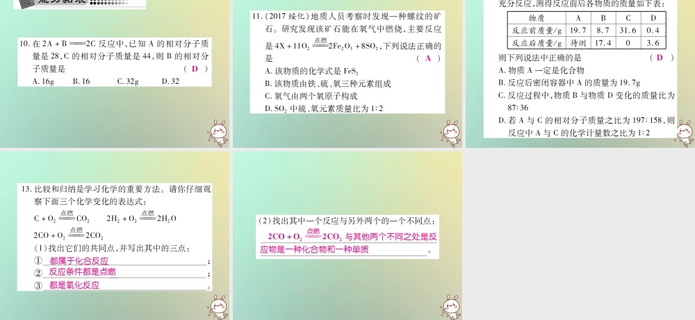 九年级化学上册 第五单元 化学方程式 课题1 质量守恒定律 第2课时 化学方程式课件 (新版)新人教版 课件