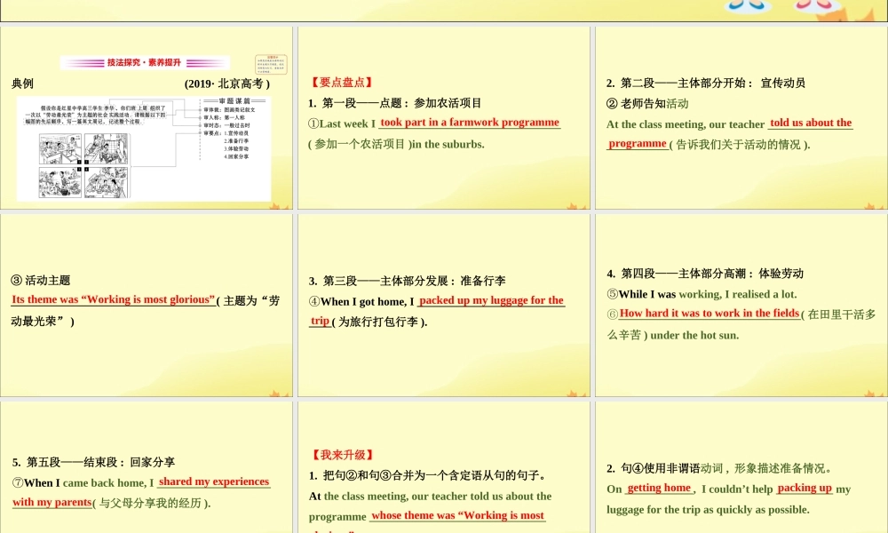 (通用版)高考英语二轮复习 专题6 书面表达 624 图表漫画图画作文课件 新人教版 课件