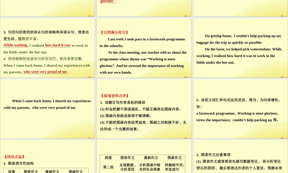 (通用版)高考英语二轮复习 专题6 书面表达 624 图表漫画图画作文课件 新人教版 课件