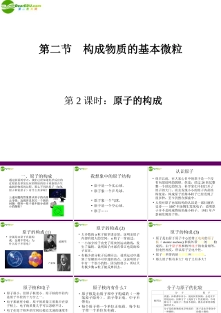 九年级化学 第二节构成物质的基本微粒(2)沪教版 课件