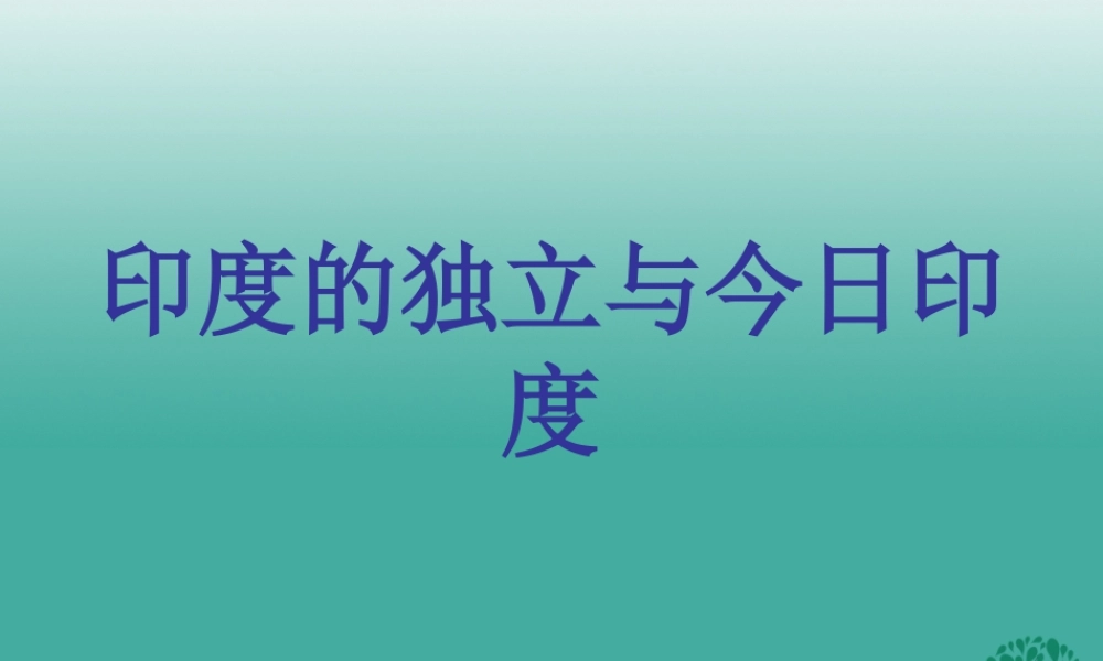 九年级历史下册 第12课(亚非拉的奋起)印度的独立与今日印度课件 新人教版 010633