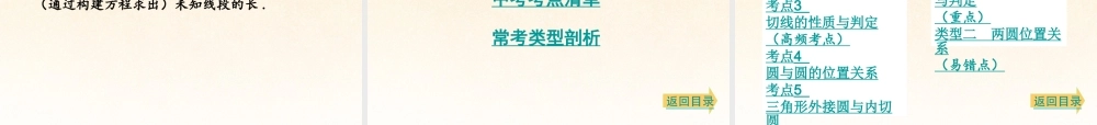 中考数学总复习 考点清单 6第六单元 圆课件