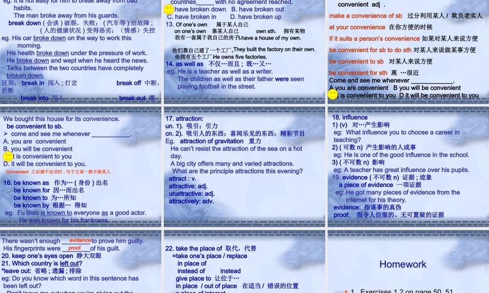 M5Unit2 the third period language points 新课标必修5Unit2全套课件 新课标 人教版