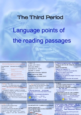M5Unit2 the third period language points 新课标必修5Unit2全套课件 新课标 人教版