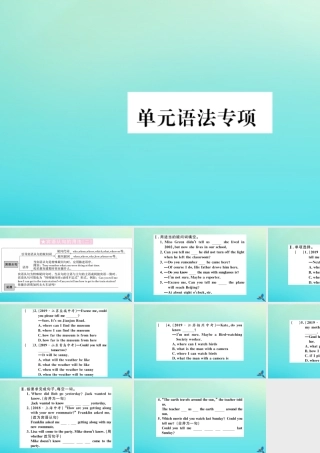 (河南专版)九年级英语全册 Unit 3 Could you please tell me where the restrooms are单元语法专项习题课件 (新版)人教新目标版 课件