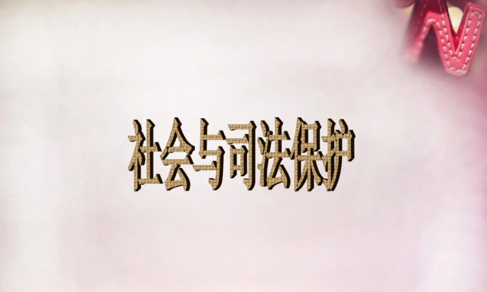 七年级政治下册 第五单元 第第2框 社会与司法课件 苏教版 课件