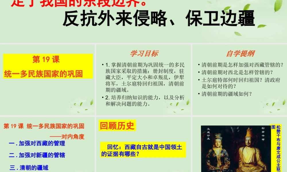 九年级历史(统一多民族国家的巩固)课件