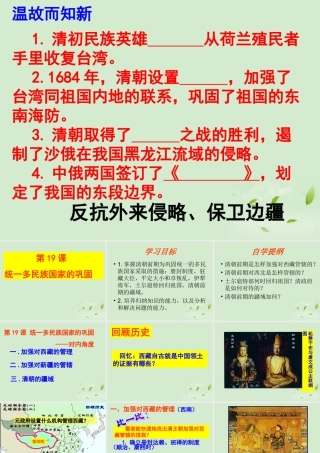 九年级历史(统一多民族国家的巩固)课件