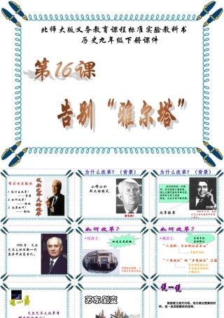 九年级历史下册 416(告别 雅尔塔 )课件 北师大版  课件