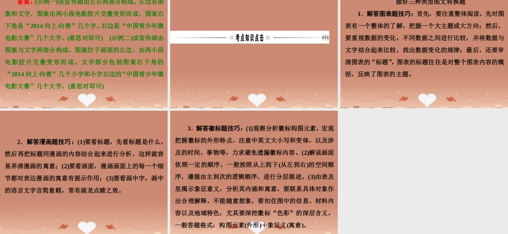 中考语文 第二篇 语文知识积累与运用 专题五 语文知识运用 第一节 读图识表讲解课件