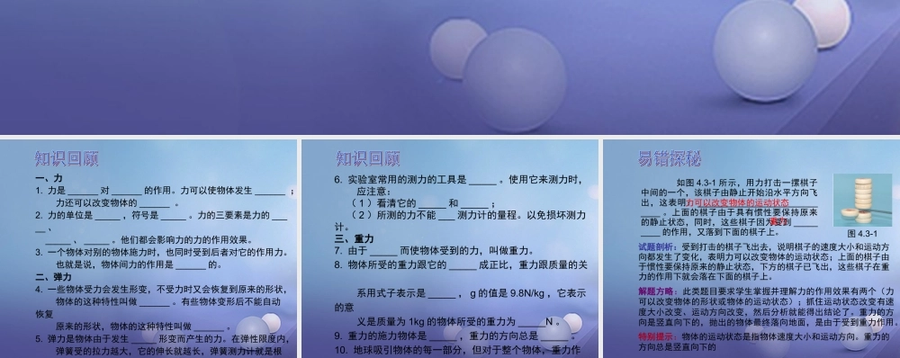 中考物理总复习 第十章 力课件