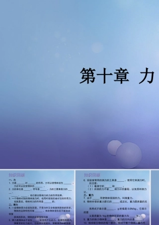 中考物理总复习 第十章 力课件