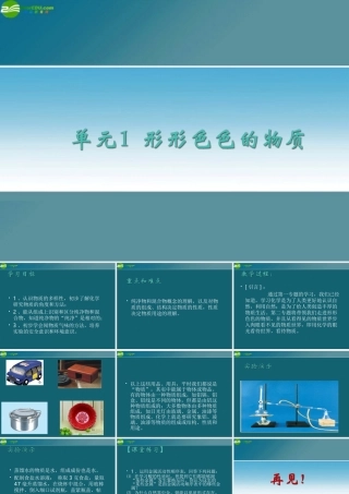 九年级化学 形形色色的物质化学造福人类课件 湘教版 课件