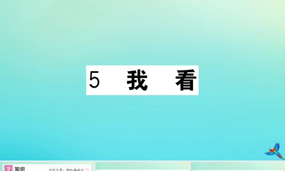 (黄冈专版)九年级语文上册 第一单元 5 我看作业课件 新人教版 课件