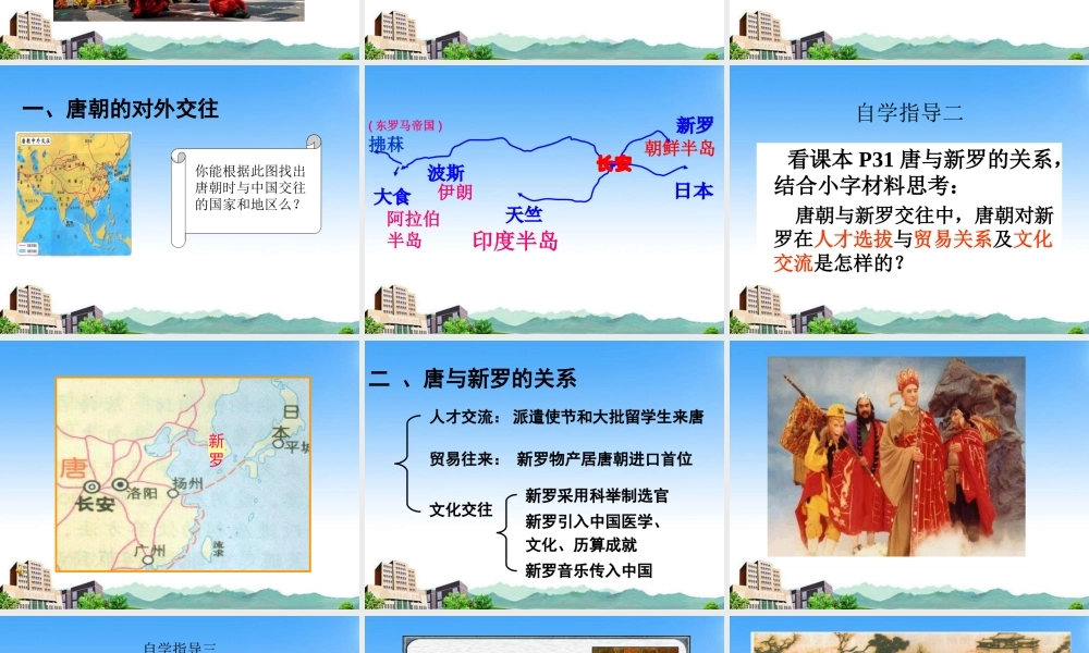 七年级历史下册 第一单元第6课(对外友好往来)课件 人教新课标版 课件