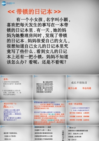 七年级政治下册 第17课 成长不烦恼课件1 苏教版 课件