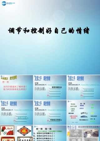 七年级政治下册 第十三课 第二框 调节和控制好自己的情绪课件1 鲁教版 课件