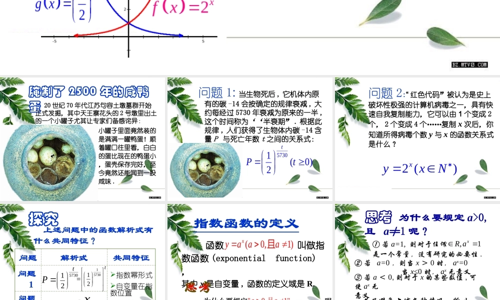 212定稿 河南省数学优质课大赛获奖课件及教案13 指数函数及其性质-2