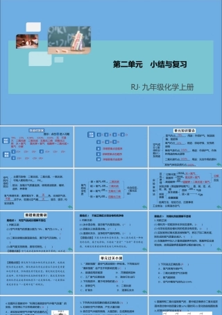 (河南专版)九年级化学上册 第二单元 我们周围的空气小结与复习习题讲评课件 (新版)新人教版 课件