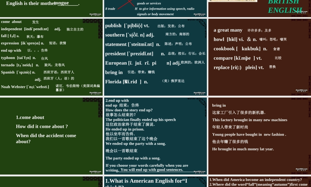 Unit2 English around the World Integrating Skills课件示例二 人教版 课件