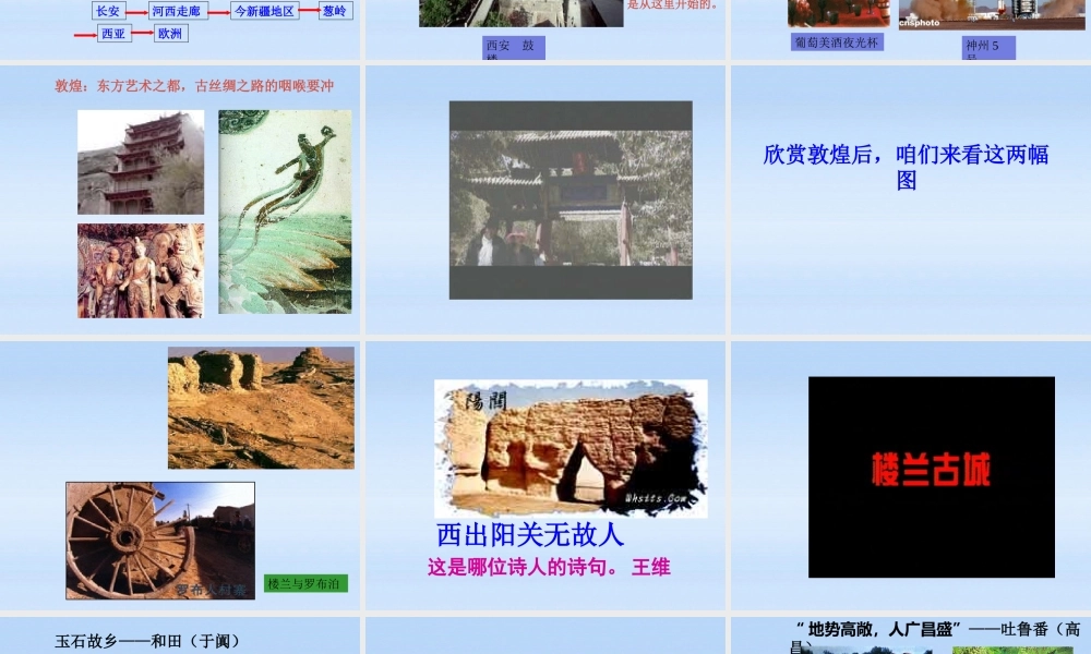 七年级历史上册 第三单元第19课 寻访 丝绸之路 课件 北师大版 课件