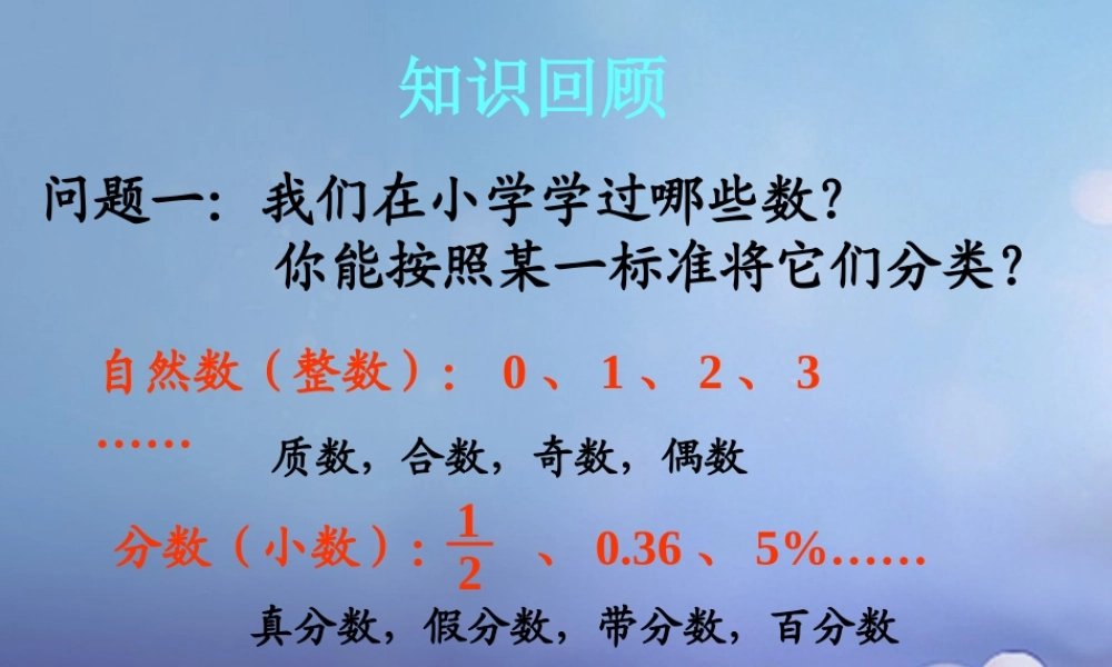 七年级数学上册 2.1 正数与负数素材1 (新版)苏科版 素材