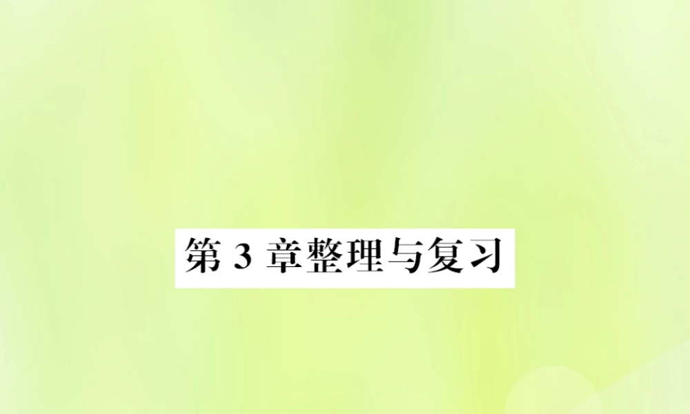 七年级数学上册 第3章 整式的加减整理与复习习题课件 (新版)华东师大版 课件