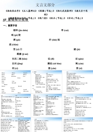 3文言文教材梳理课件 苏教版必修3 课件