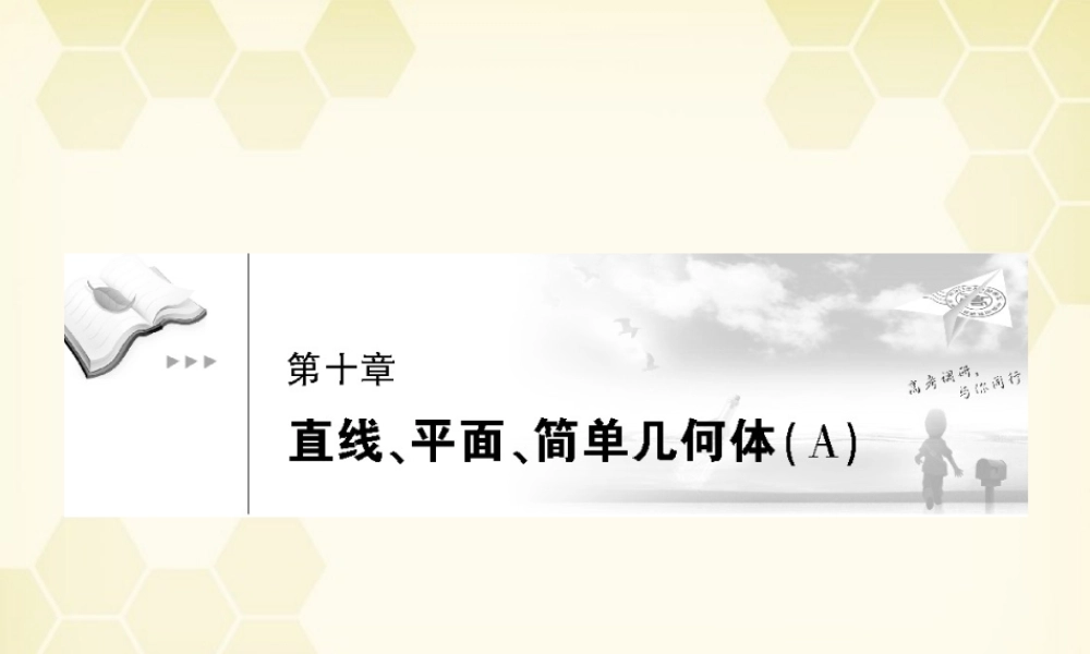 (高考调研)高三数学第一轮复习 第十章(直线、平面、简单几何体A)课件10A-1 课件