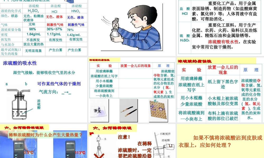 九年级化学第十单元第一节常见的酸和碱课件全国通用 课件