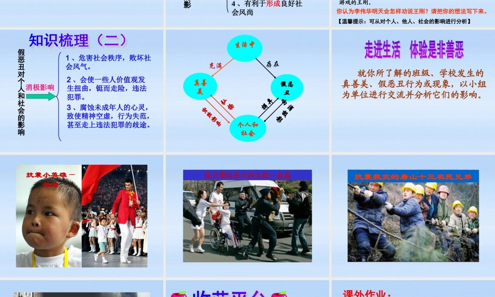 七年级政治下册 第十七课 生活中的真善美课件 鲁教版 课件