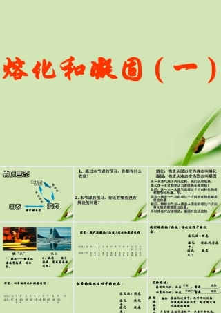 九年级化学 (熔化与凝固)复习课件 人教新课标版 课件