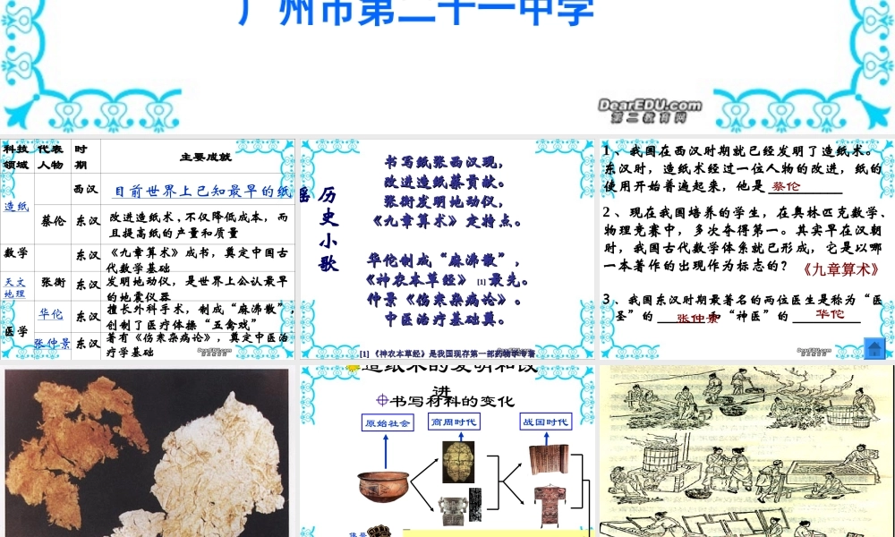 七年级历史昌盛的秦汉文化课件一 人教版 课件