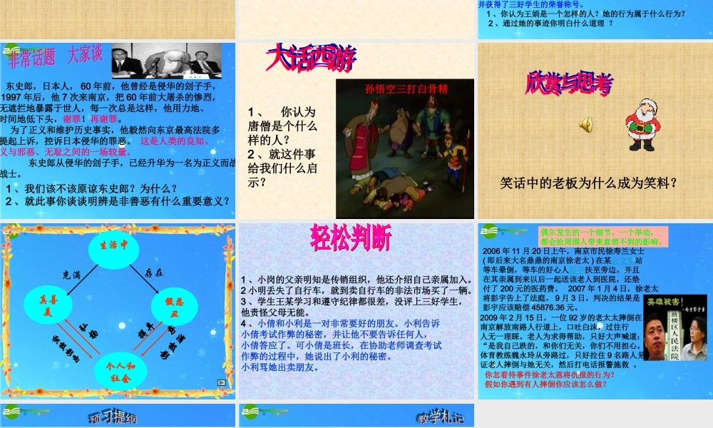 七年级政治下册 第十七课(看社会 辨是非)复习课件 鲁教版  课件