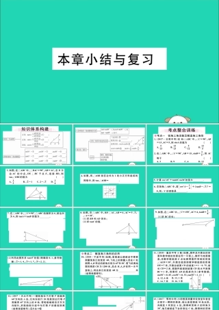 (湖北专用)九年级数学下册 第28章 锐角三角函数小结与复习习题讲评课件 (新版)新人教版 课件