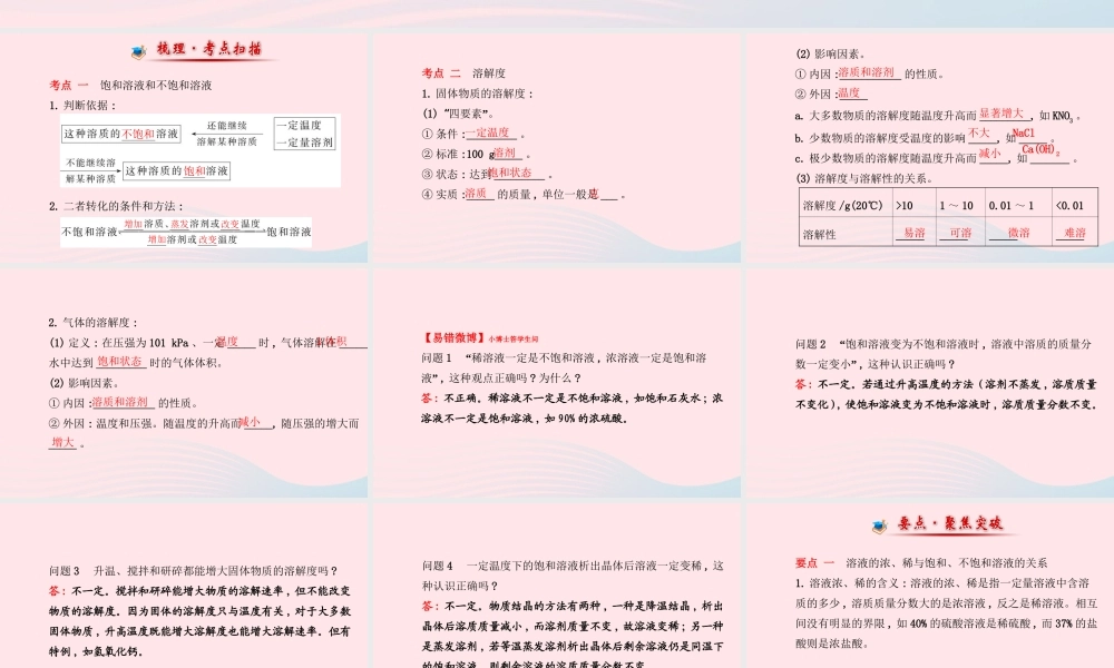 九年级化学下册 第九单元 溶液 第2课时溶解度课件 (新版)新人教版 课件
