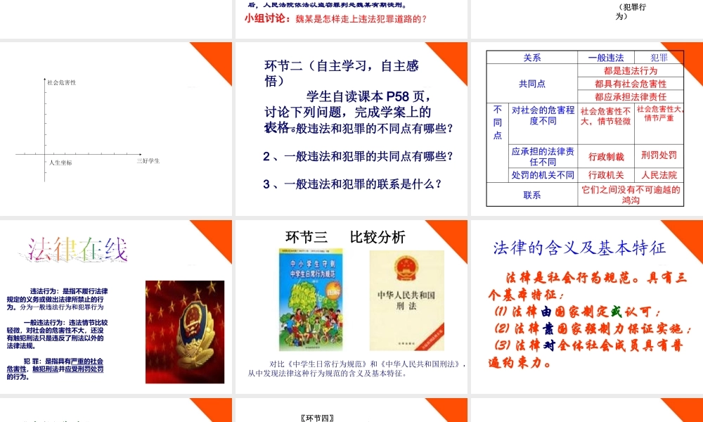 七年级政治下册 第十五课第二框预防犯罪 从杜绝不良行为做起课件 鲁教版 课件