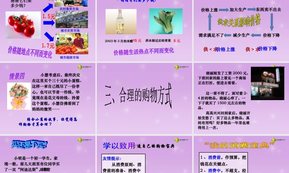 七年级历史与社会下册 第六单元第一课第二框 合理的购物方式课件 人教版 课件