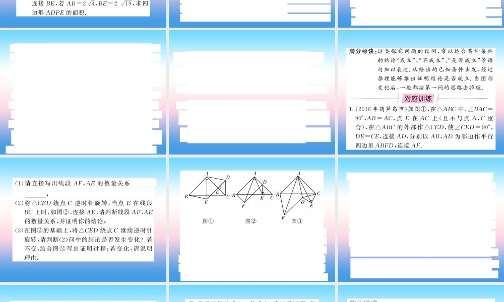 (课标版通用)中考数学总复习 第三轮 大专题突破 挑战满分 大专题(五)习题课件